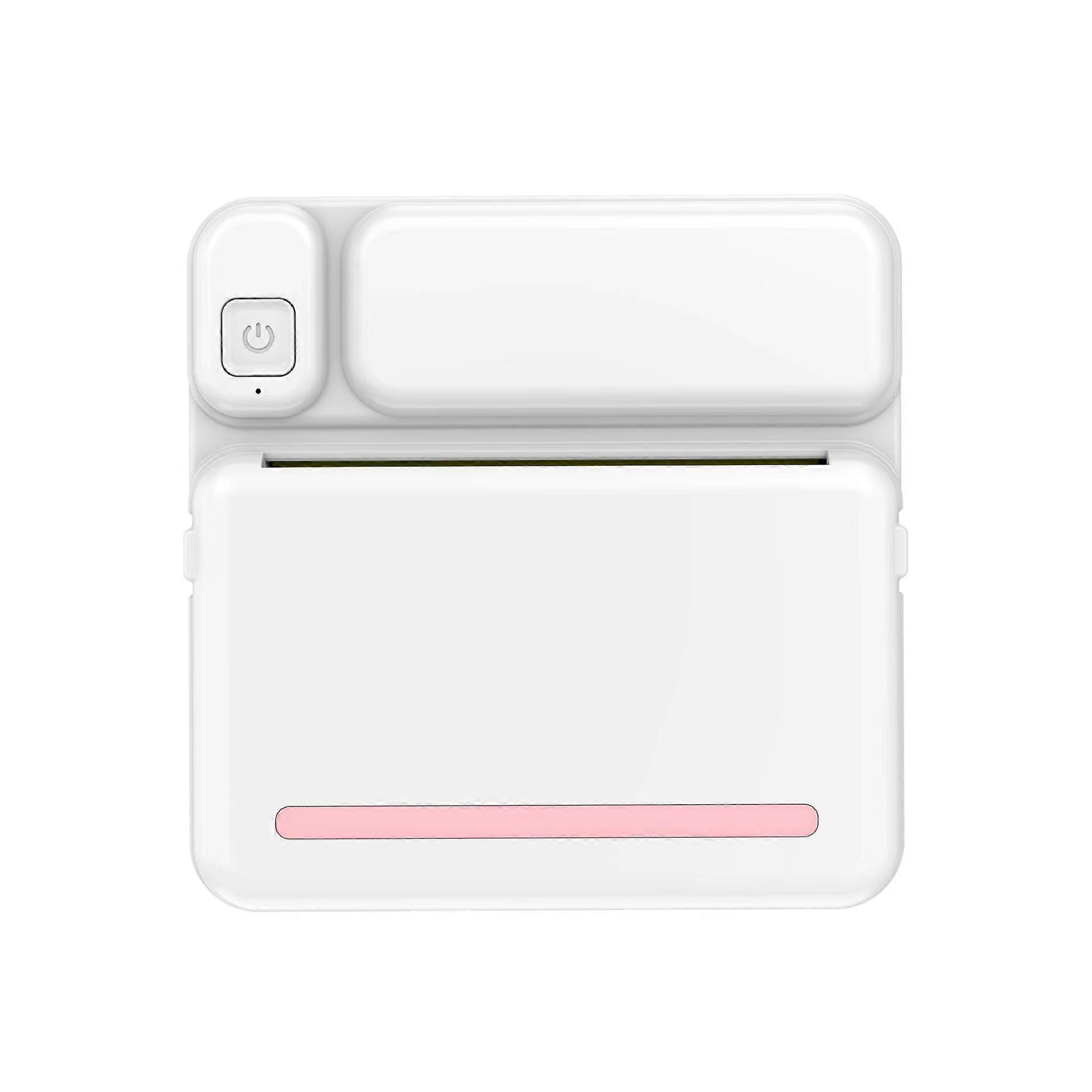 Student Bad Question Printer Pocket Printer Hot Paper Photo Sensitive Mobile Phone Bluetooth Portable Printer (Pink)