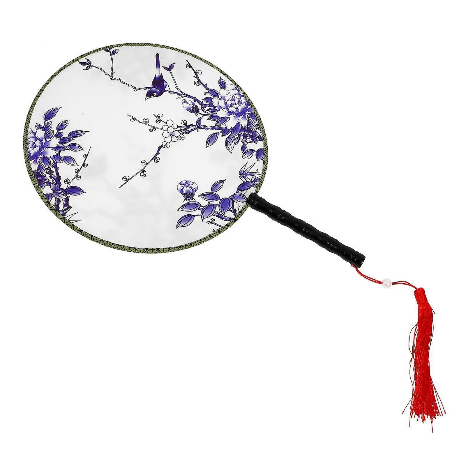 Chinese Round Dancing Fan Hand Fan for Stage Performance 3Pcs