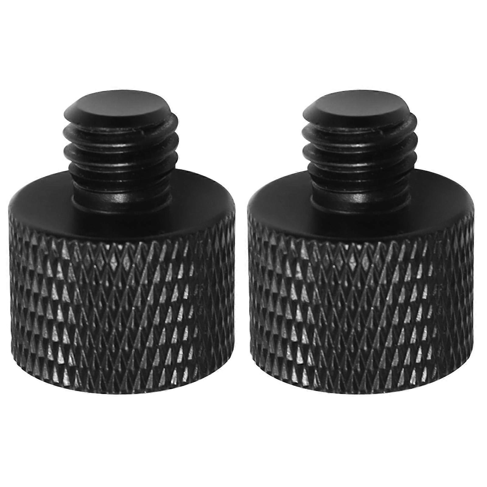 2 Pack Metal 3/8 to 5/8 Mic Stand Adapter, Universal Microphone Thread Converter for Tripod Mount