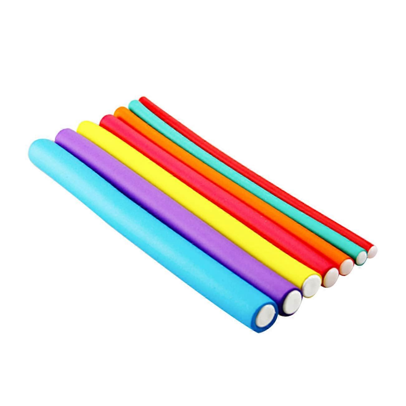 20pcs No Heat Spiral Hair Rollers Flexible Foam Curlers Cold Wave Perm Rods for DIY Styling