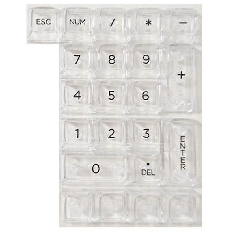 22Piece Ice Effect Light Through Keycaps for Number Pads Easy Install MX Keycap Upgrade Typing Experience