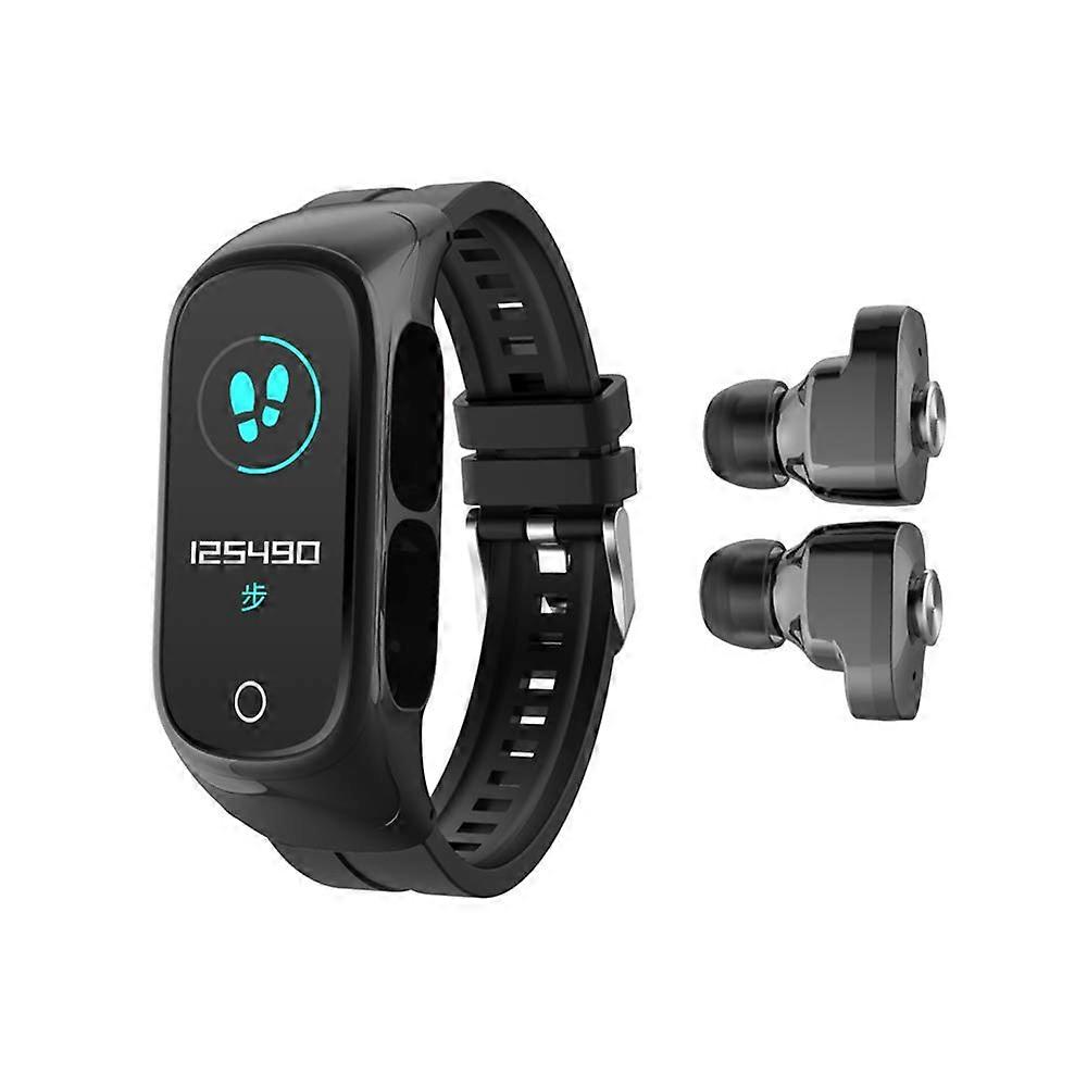 N8 2 in 1 Smartwatch with TWS Earbuds Heart Rate Blood Pressure Sleep Tracker Bluetooth Call