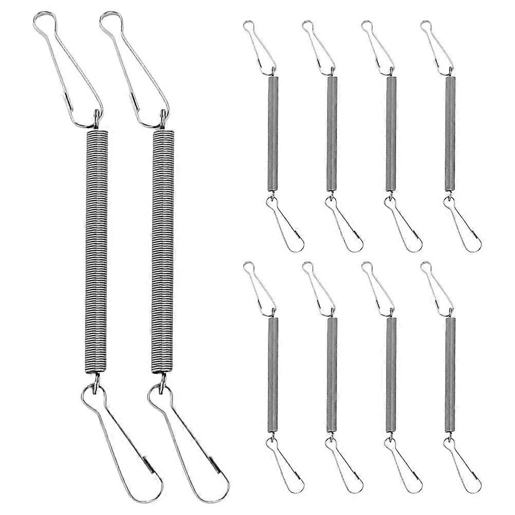 10pcs Stainless Steel Spring Hooks For Rabbit Cages Secure Clip For Small Animal Enclosures Versatile Cage Attachment For Drinking Bottles