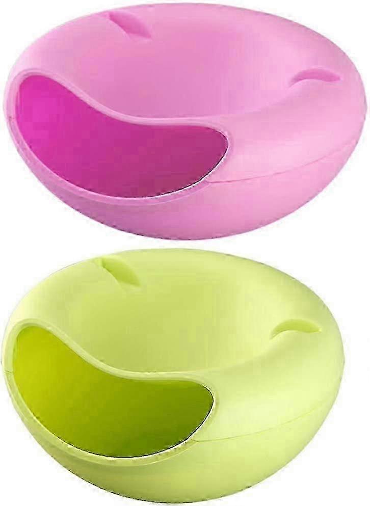 Double Layer Snack Bowl With Phone Holder Design
