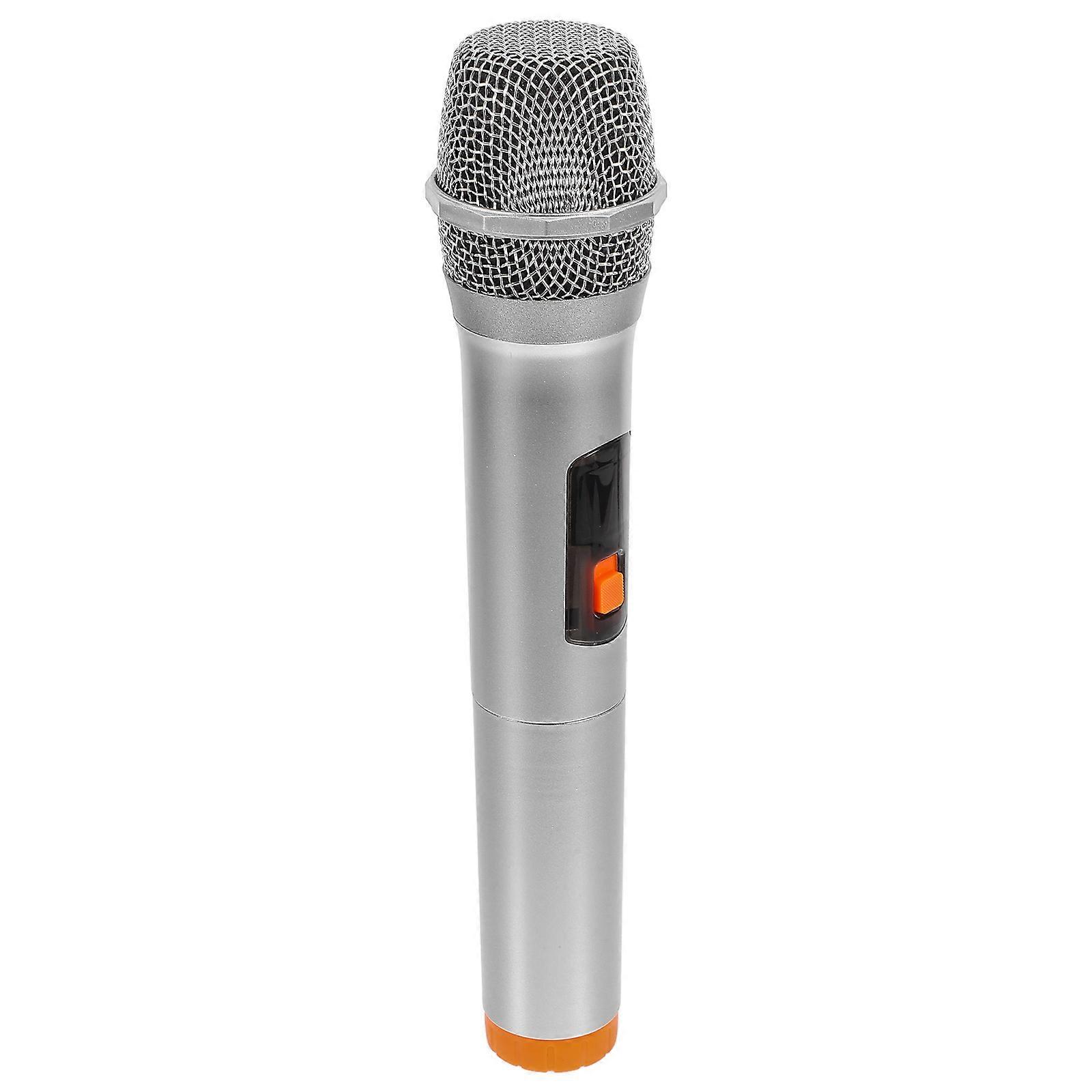 Prop Microphone Orange Fake Microphone for Stage Performance in ABS