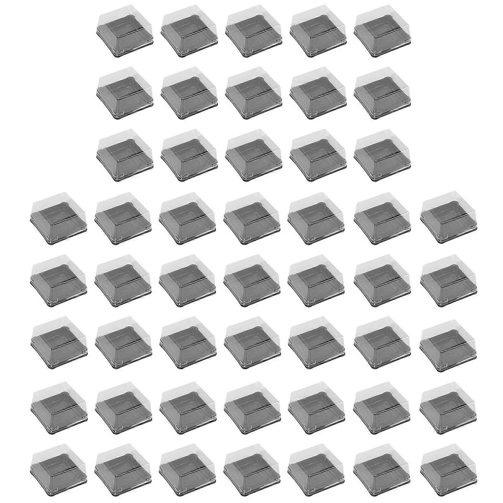 Individual Cake Boxes Dessert Boxes Store Use 3.07x3.07x1.65inch Reusable Sufficient Quantity 50Pcs