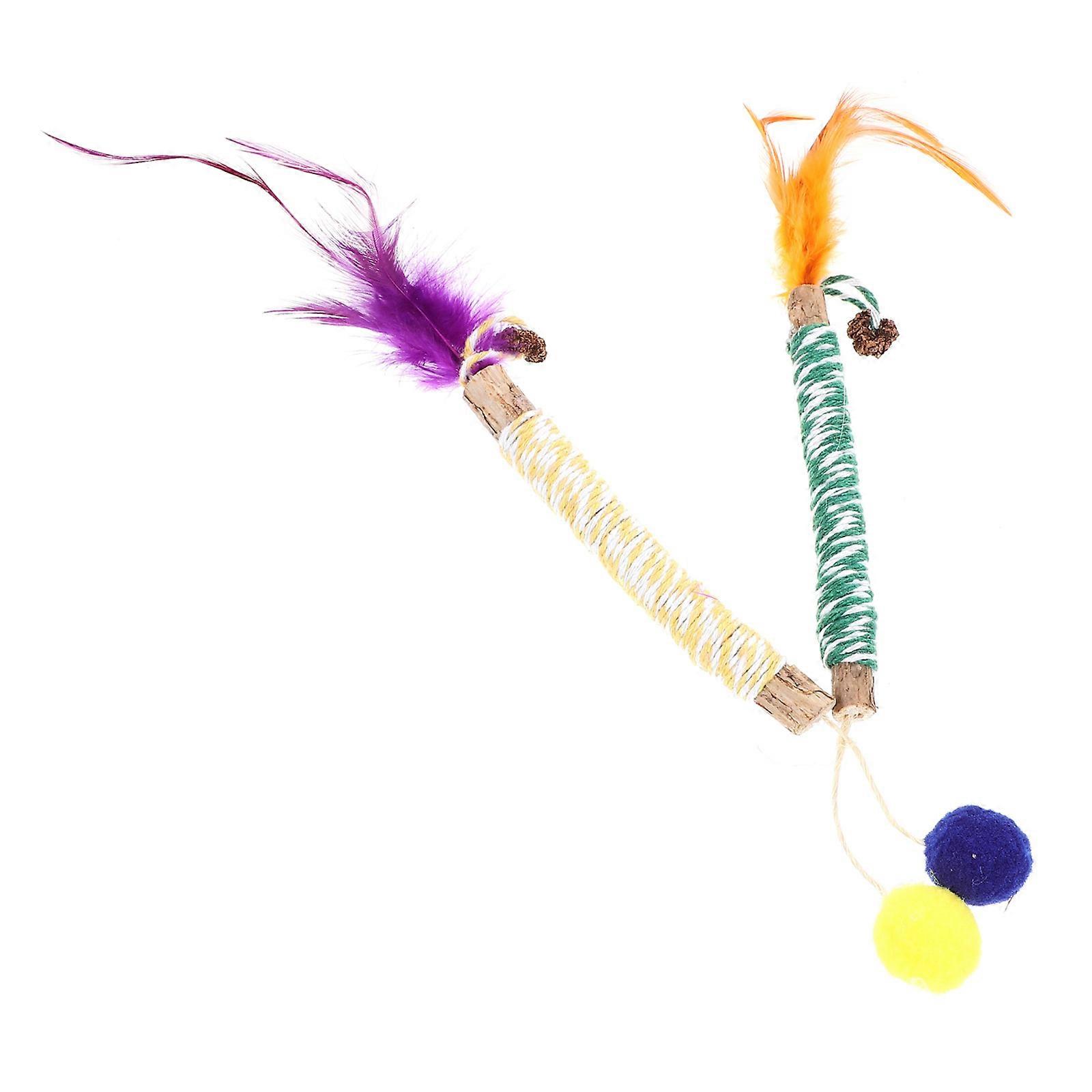 Silvervine Cat Toy Silvervine Sticks for Aggressive Cats 4Pcs Colored Set