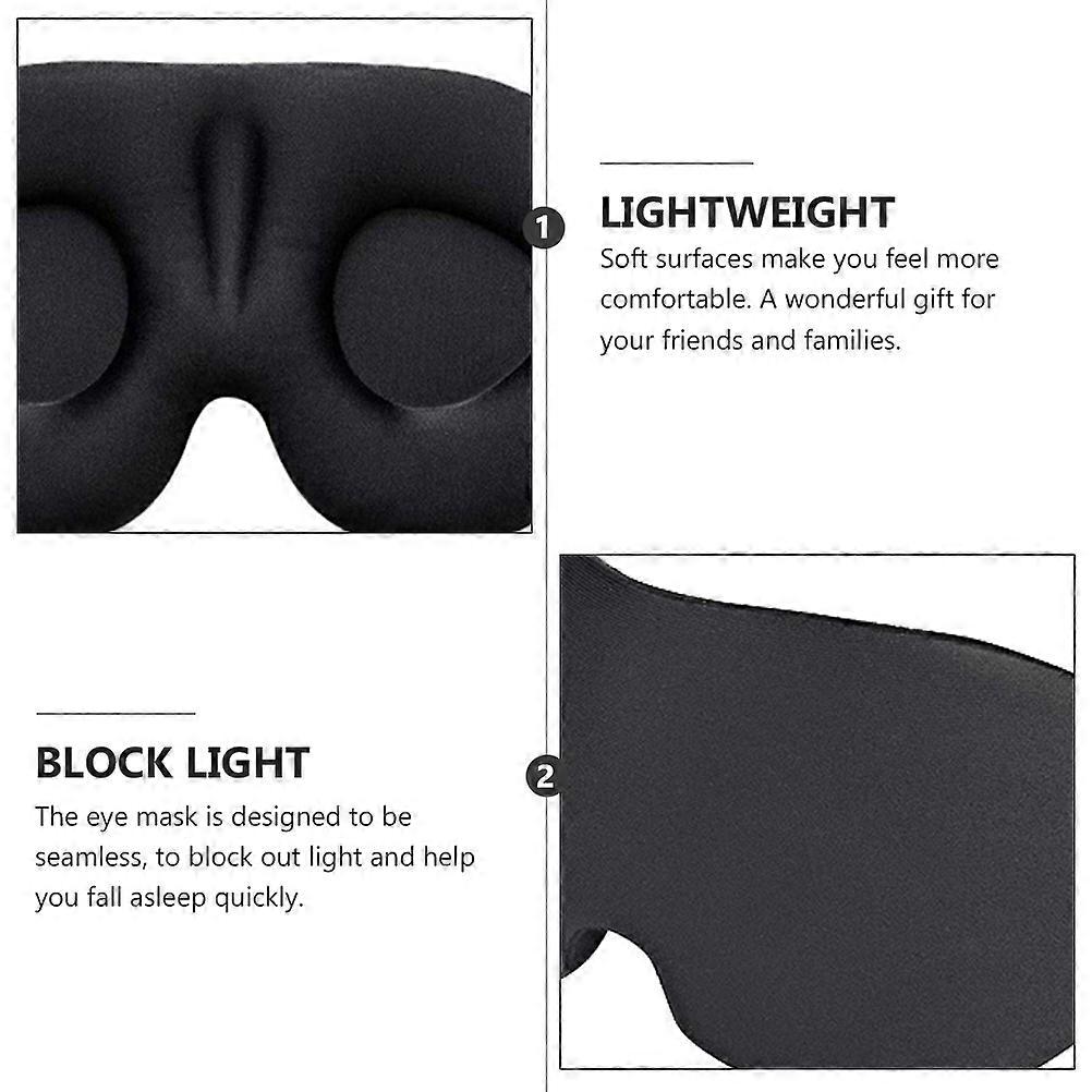 Sleep Masks Black Memory Sponge 3D Eye Mask for Sleeping Use