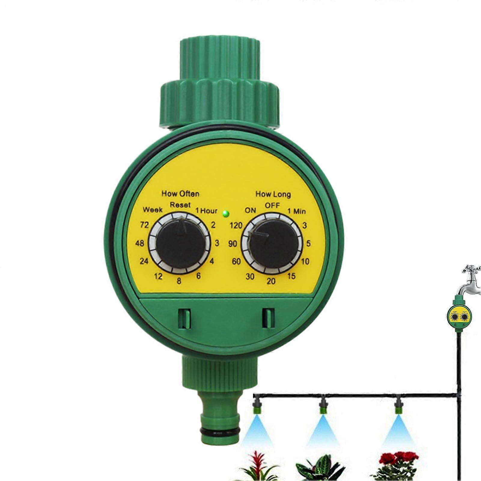 Automatic Watering Timer with Dual Knob Control, Programmable Irrigation Timer for Garden and Lawn