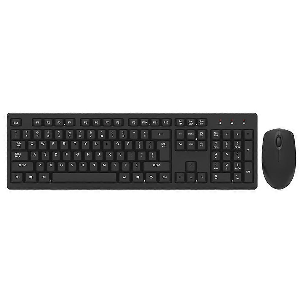 Durable Wireless Keyboard and Mouse with Ergonomic Design for Computer Use Black ABS 2.4G