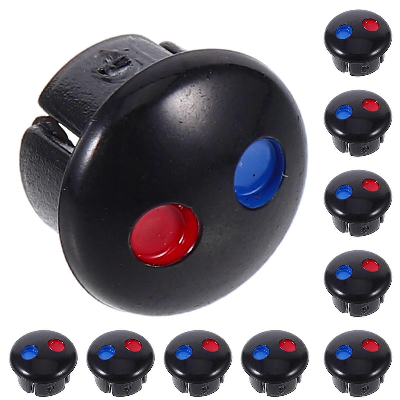 Faucet Replacement Part Water Temperature Indicators for 10Pcs Black Handle