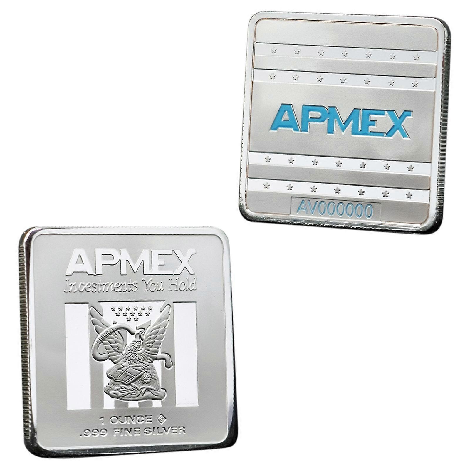 Parti med 2 - 1 oz silvertackor - APMEX (Square-serien).