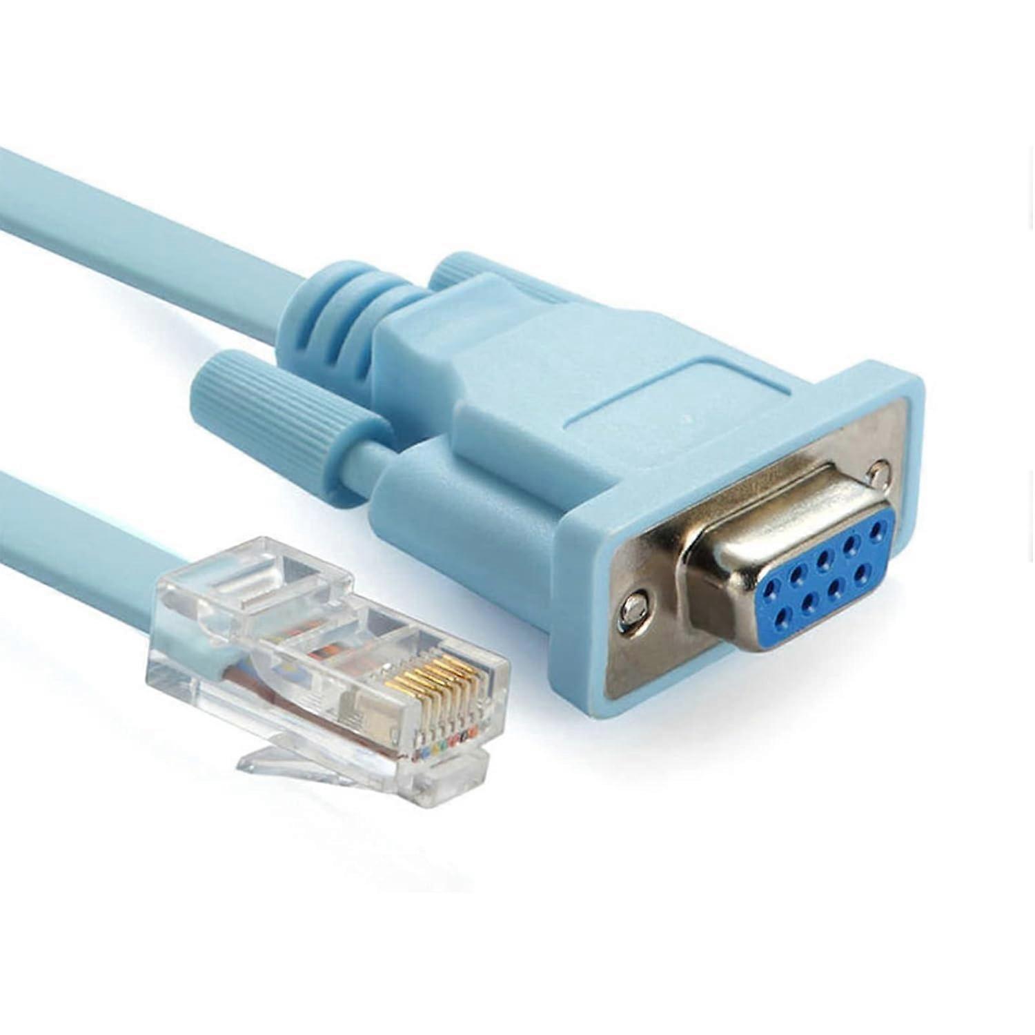 RJ45 to RS232 DB9 Serial Console Cable 6ft for Cisco Router Switch with Durable Molded Connectors
