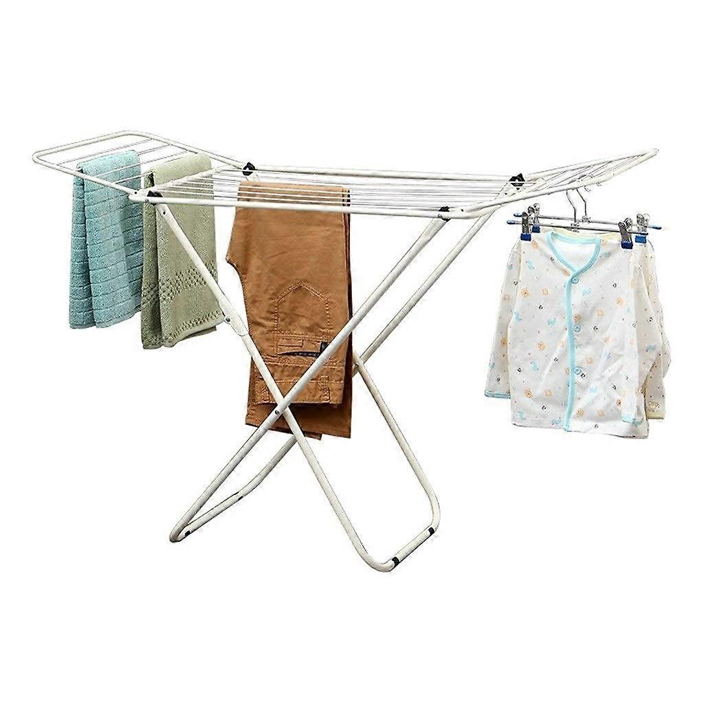Foldable Indoor Clothes Drying Rack with Stable Triangle Structure for Towels and Clothing Storage