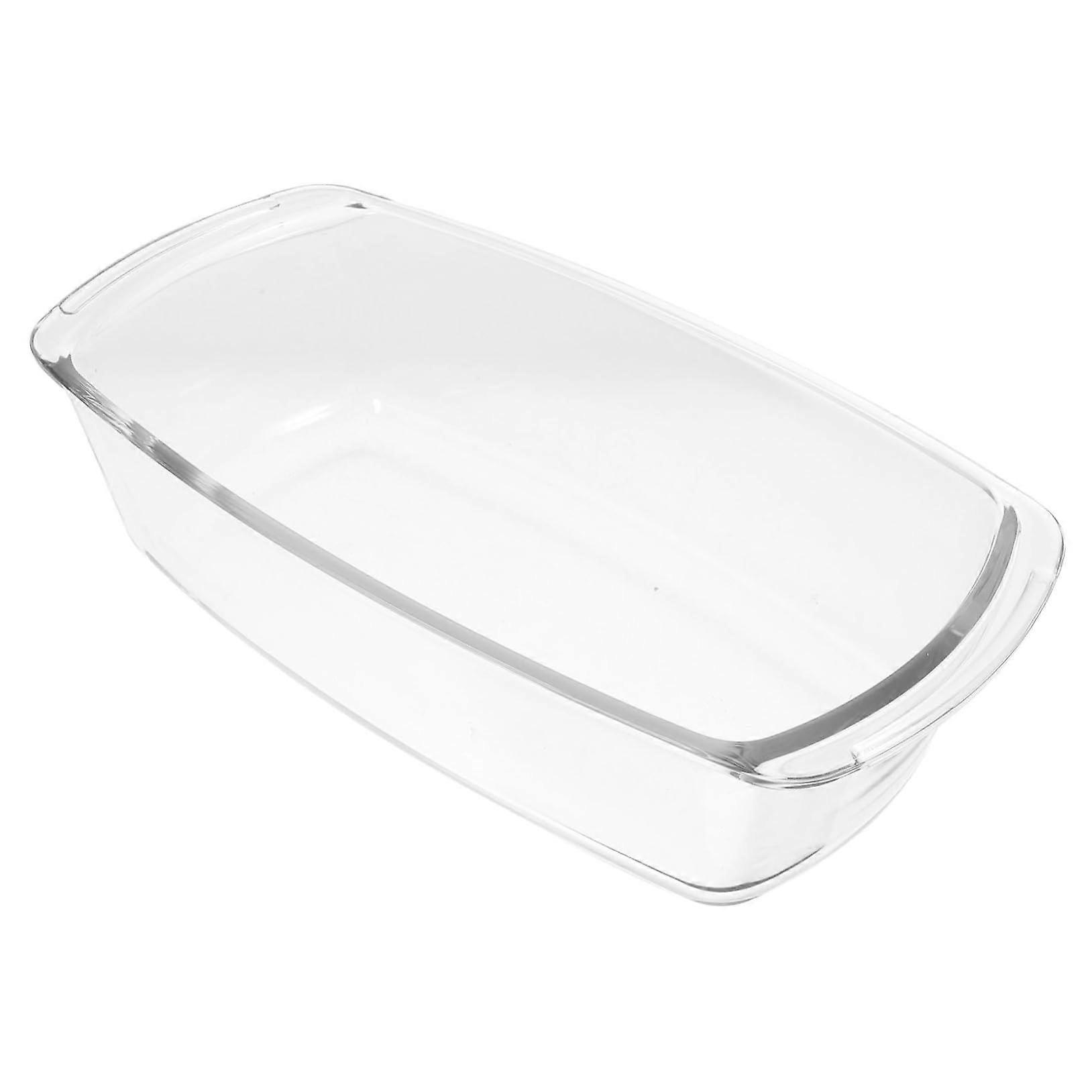 Rectangular Glass Baking Dish  Temperature Resistant Ovenproof Pan for Bread Cake Home Restaurant