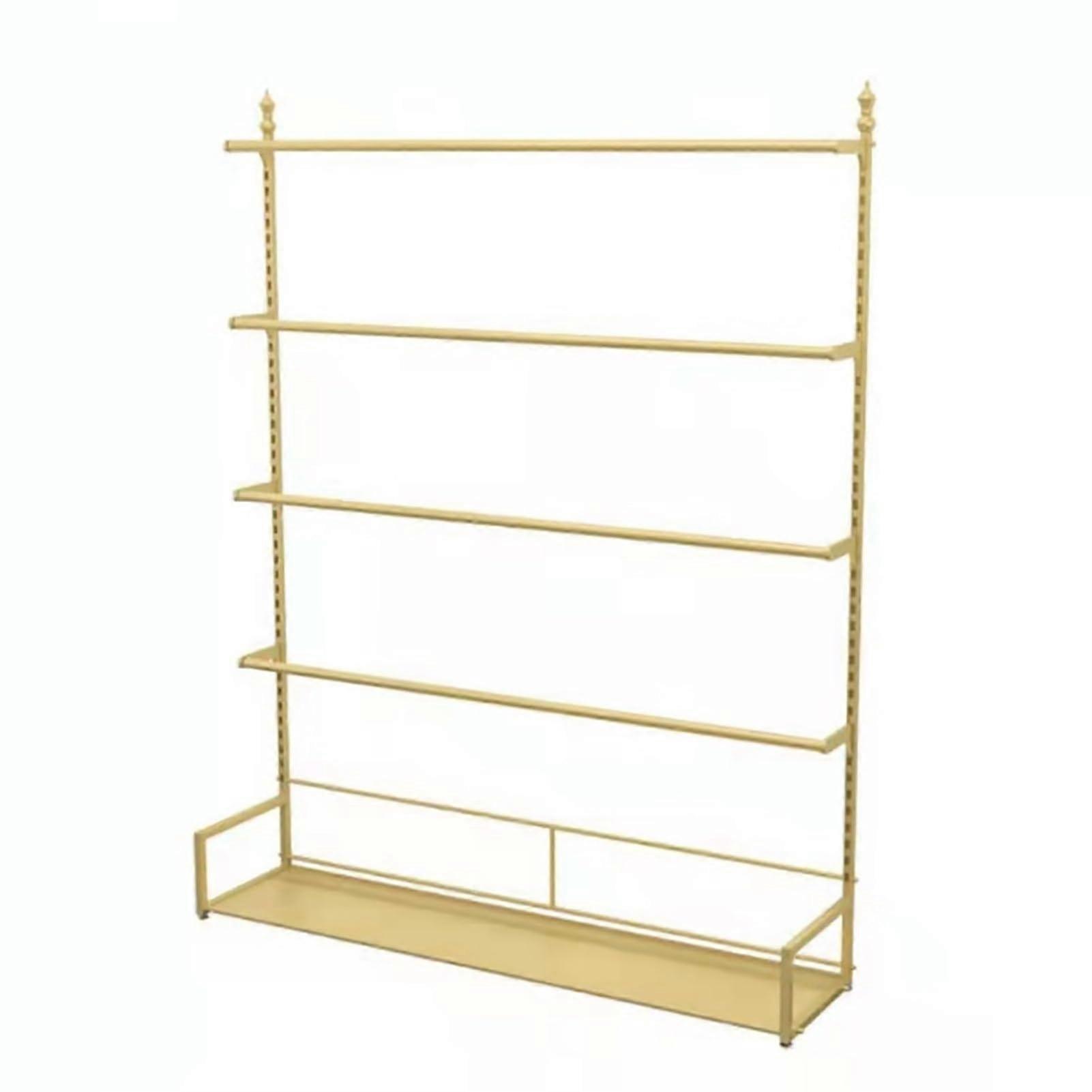 Wall Mounted Display Rack with Adjustable MultiLayer Metal Hanging Storage Shelf for Retail