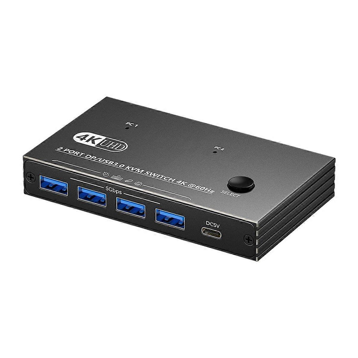 DPKVM Switch 8K30/4K60/120Hz USB Mouse and Keyboard Sharing Host Printer Video Synchronization