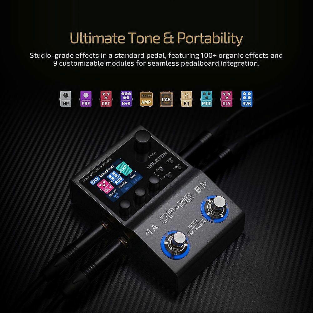Valeton GP-50 Electric Guitar Effect Multi-Effects Processor NAM & IR Loader with 100+ HD Effects Single Block Effect Device