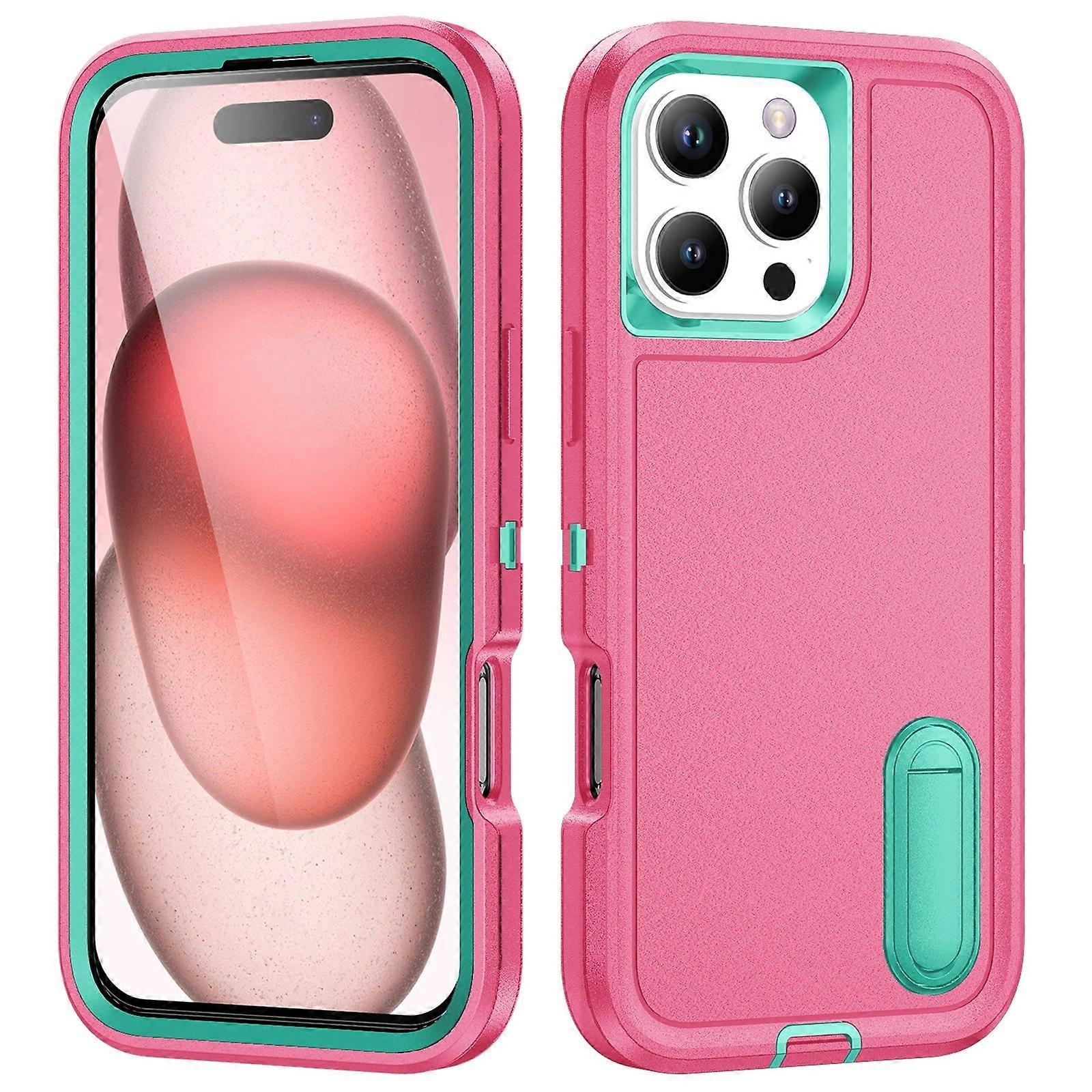 Rugged PC + Silicone Phone Case with Holder