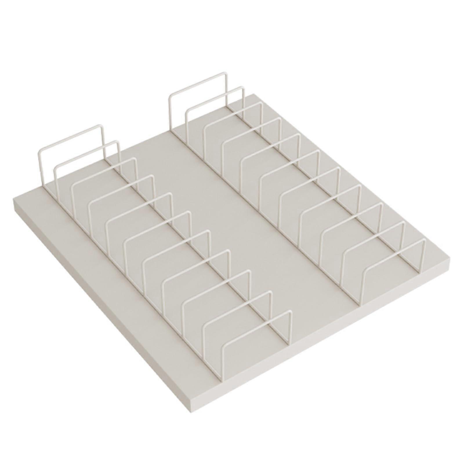 Tile Sample Display Rack with 20 Slots, Durable Metal Desktop Holder for Marble and Glass Samples