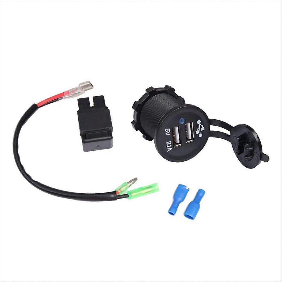 Motorcycle USB Charger Socket Converter Adapter Socket for 