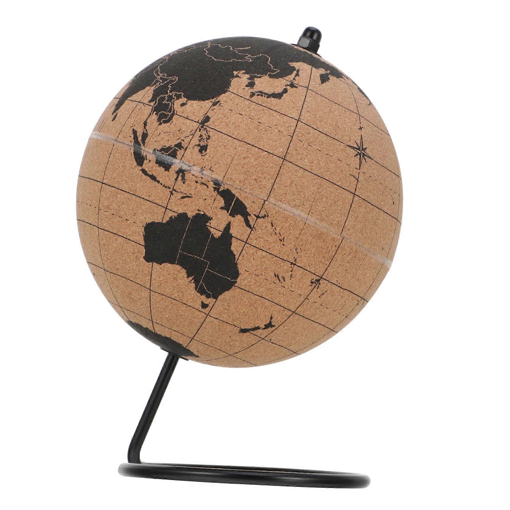 Small Decorative Desktop World Globe with Clear Geographic Mapping and Stable Base for Office