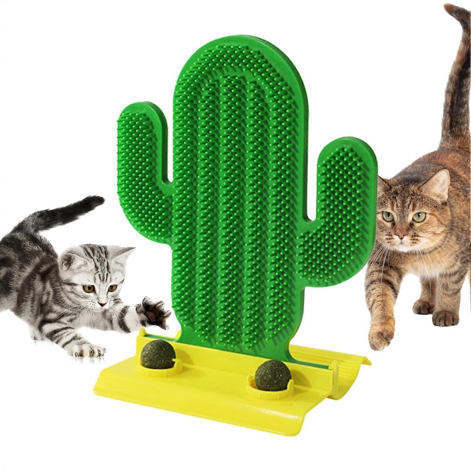 Cactus Cat Scratching Post with Catnip, Durable Corner Scratch Pad for Small and Medium Cats