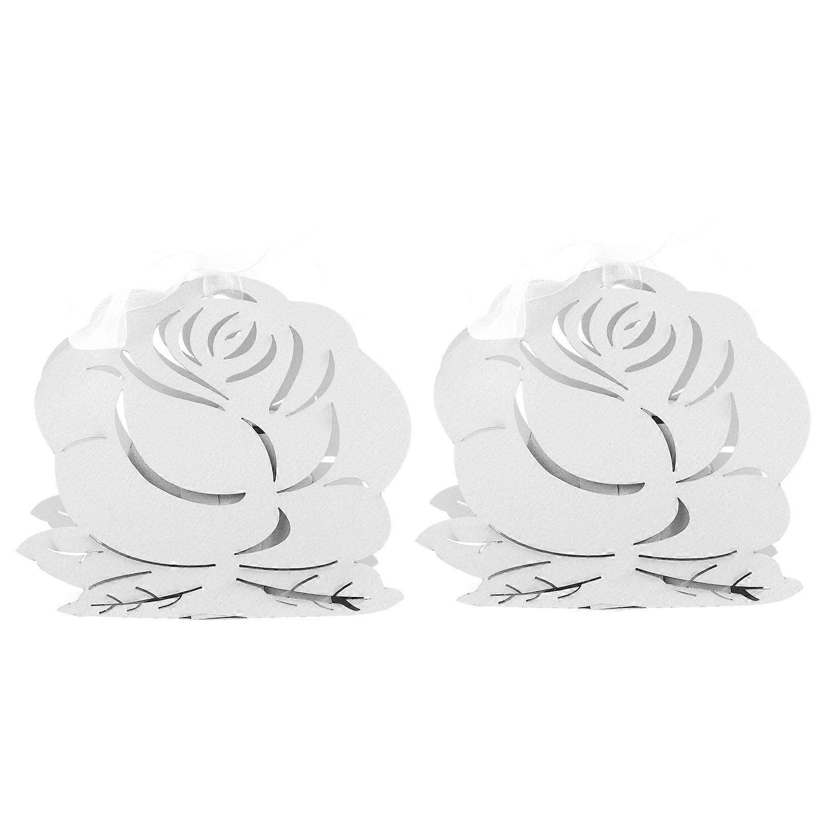 Paper Candy Boxes Rose Shaped Storage Boxes for Wedding 20Pcs