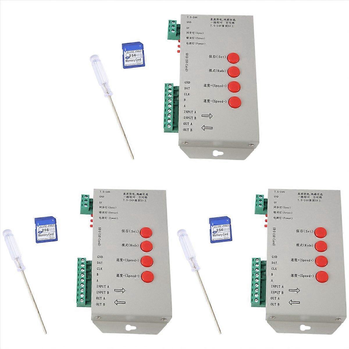 rgb led-controller t1000s sd-kort 2048pixels controller til ws2801