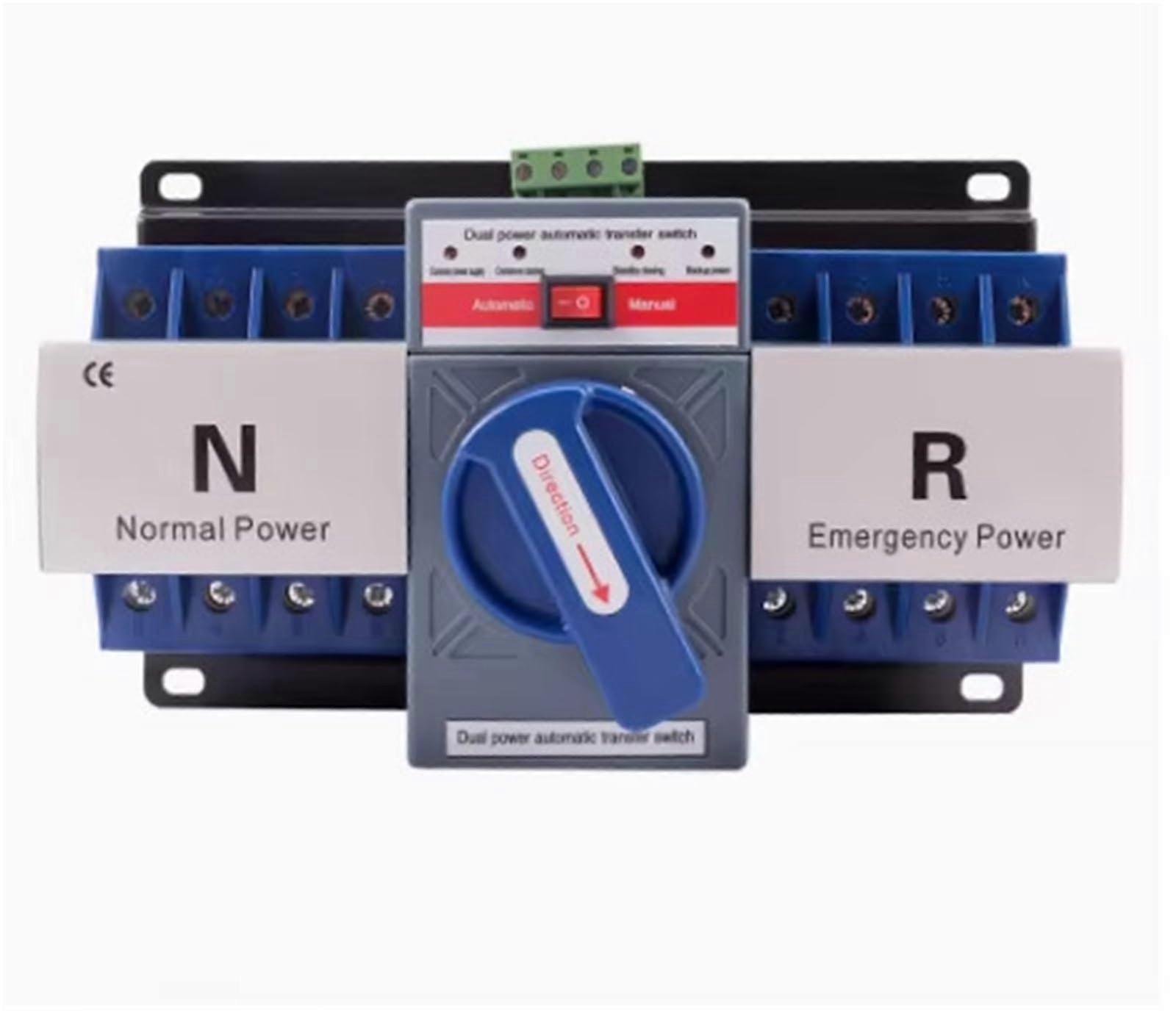 Automatic Transfer Switch 63A 4P ThreePhase Dual Power Changeover ATS for Generator