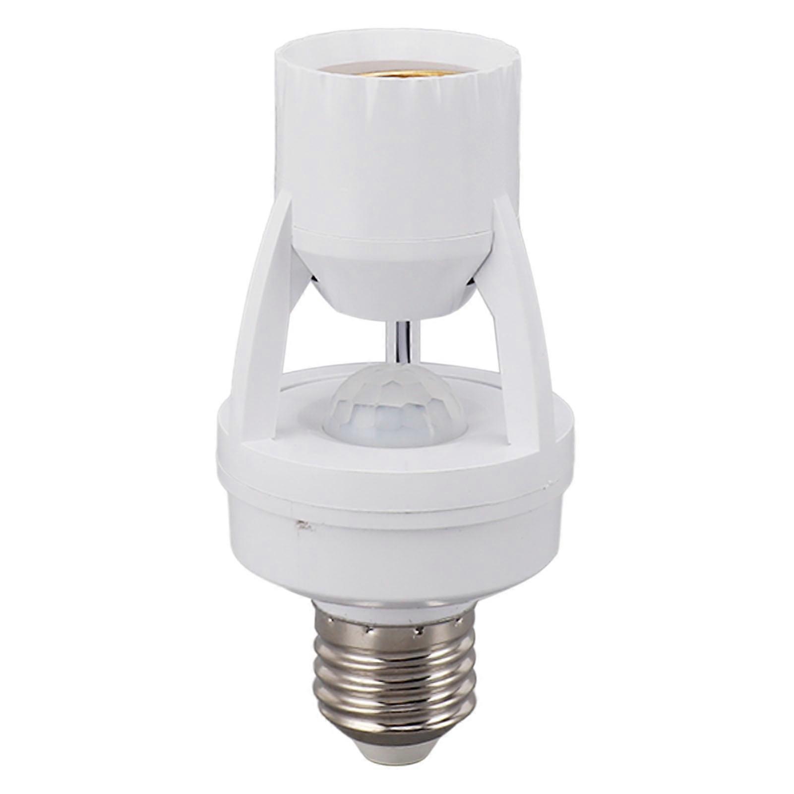 Motion Sensor Light Socket, E27 Motion Activated Light Bulb Holder Auto On Off For Garage