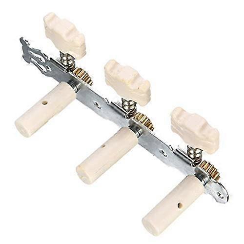 Classical Guitar White Tuning Pegs 1 Pair, Easy Side Replacement for Nylon String Guitar