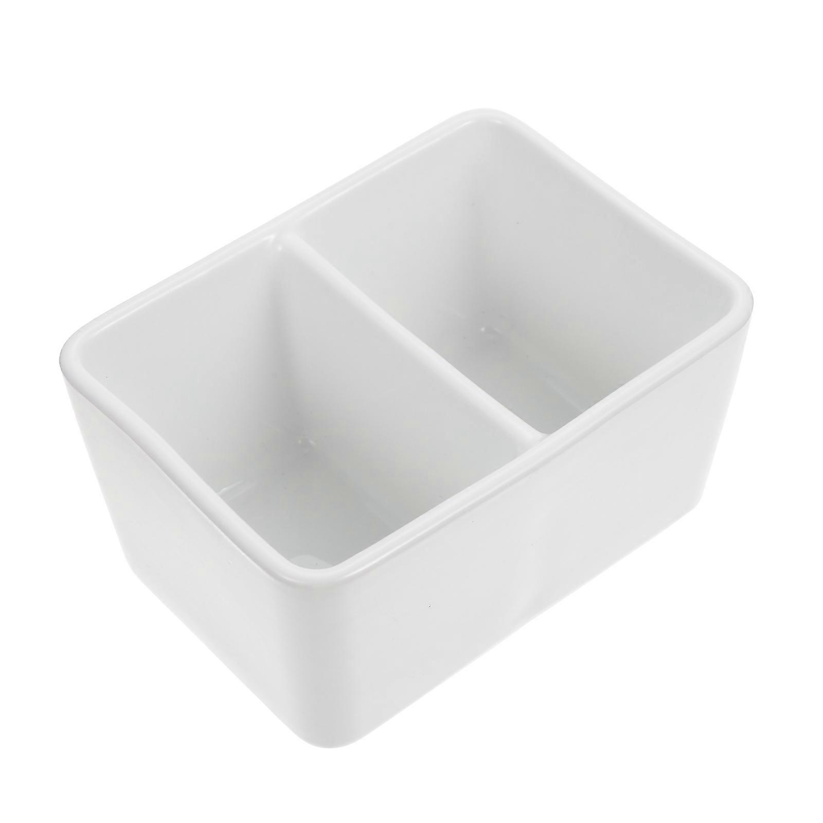 White Ceramic Ink Dish for Calligraphy Ink Storage 4Pcs Set
