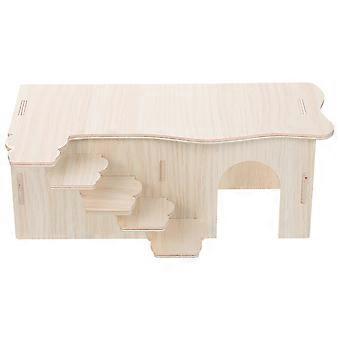 Cachette en bois pour hamsters, abri pour cochons d'Inde et autres petits animaux (5 pièces)