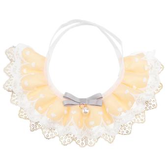 Dog Collar Light Yellow Pet Collar for Pet 3Pcs Cute Cat Neckerchief
