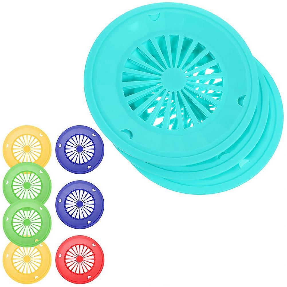 Multi-Functional Hollow Plastic Plate Round Grill Tray for 10Pcs Use