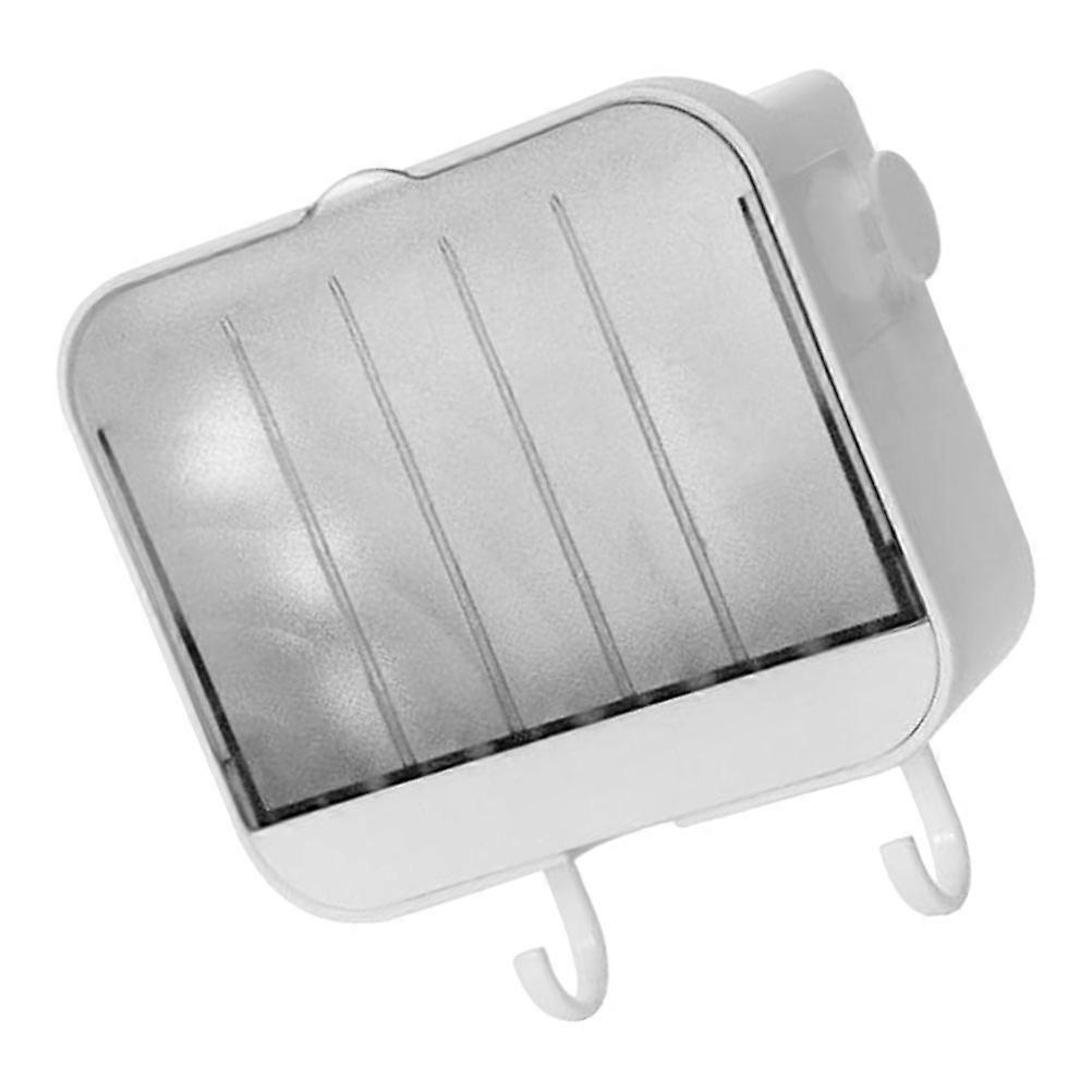 Wall-Mounted Soap Dish for Drying Soap Container 1Pcs White