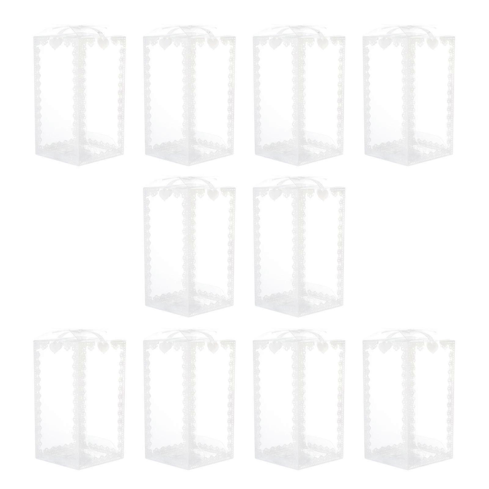 Transparent Boxes for Storage 10Pcs PVC Wedding Candy Packaging Cases