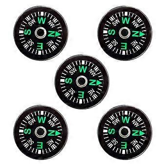 Vandrekompas Mini Lommekompas med Knap til Udendørsbrug 5x 15mm Pakke