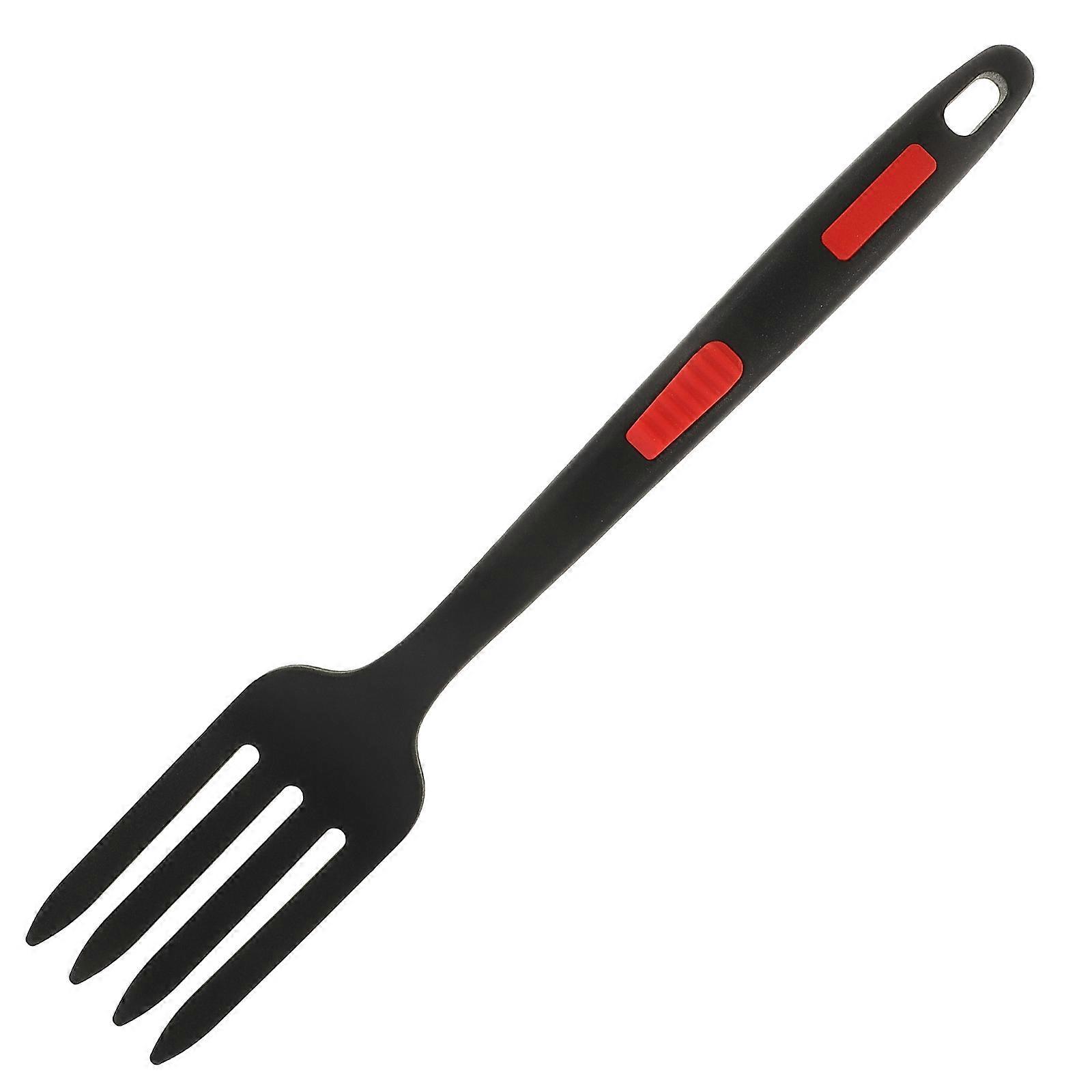 Ergonomic Silicone Fork Dinner Fork for Home Black Kitchen Tool