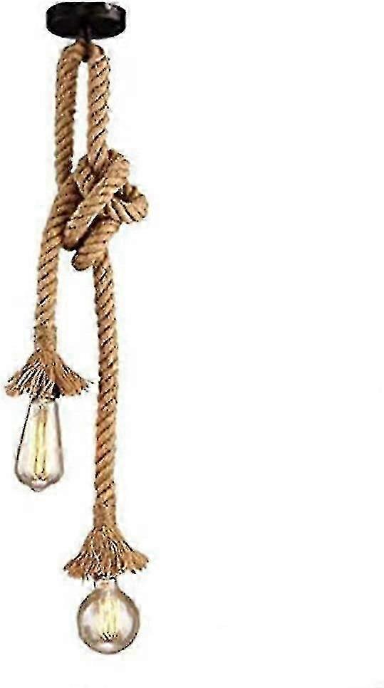 Hemp Rope 60cm Ac 220v E27 Double Head Chandelier