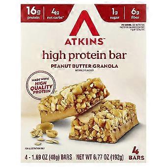 Atkins, proteiinipitoinen maapähkinävoigranolapatukka, 4 patukkaa, 48 g/kpl, 3 kpl