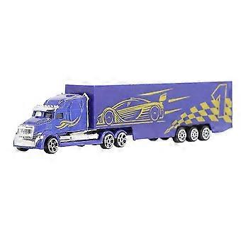 Container Truck Modell Verklighetstrogen Legering Container Truck Leksak Dekorativa Pojkar Barn Transport Lastbil Modell för Förälder Barn Interaktion Typ 2