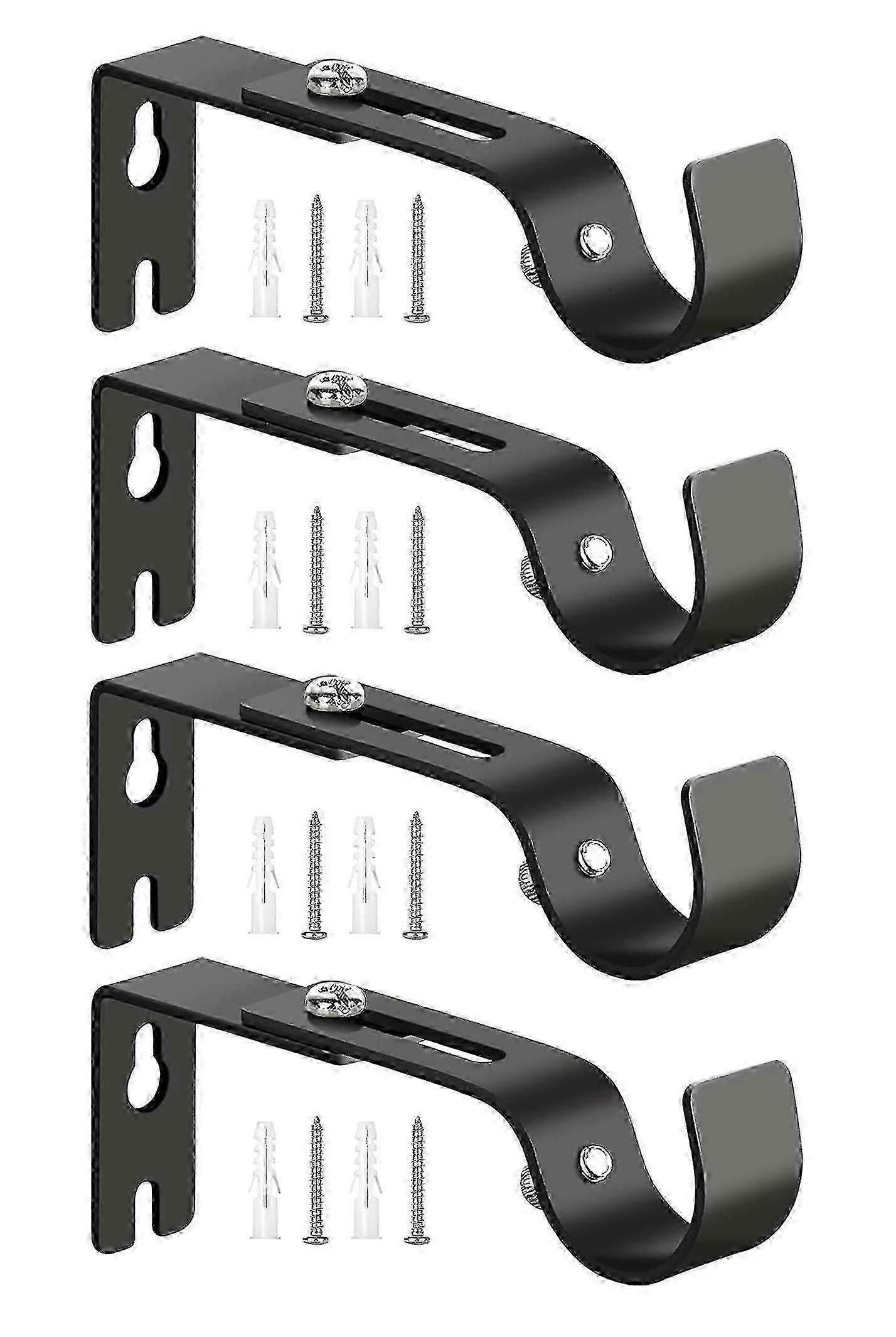 High Quality Curtain Rod Wall Mount Bracket - Adjustable Hooks