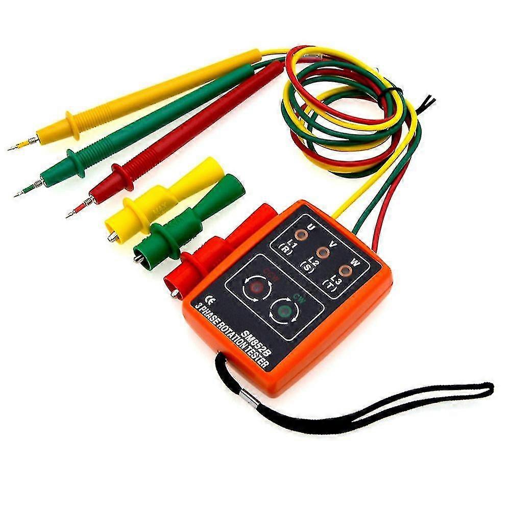3 Phase Sequence Rotation Tester Indicator Detector Meter Led Buzzer Td-led02 Sm852b