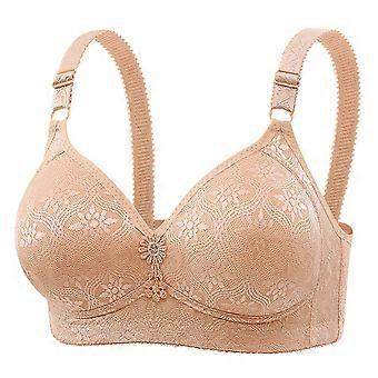 Damesbeha's met volledige dekking, comfortabele kanten minimizerbeha voor dames in grote maten, zonder vulling en voering, met beugel en ondersteuning voor vollere borsten, maten L-5XL