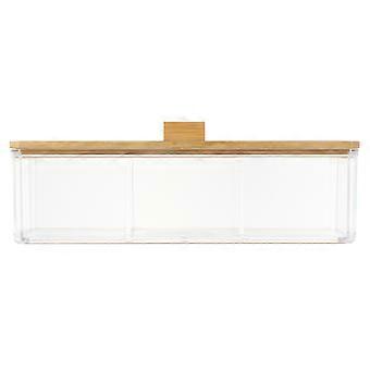 Cotton Pads Storage Holder Acrylic Makeup Storage Box for Organization 1Pcs