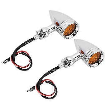 Motorcycle Retro Style Bullet LED Turn Signal Lamp Flashlight Fit for Honda