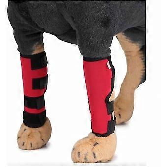 Hondenkniebraces met steunbalken, beenbeschermers voor herstel na een operatie of blessure.