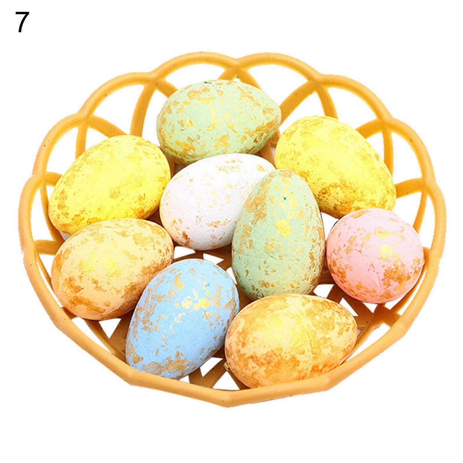 1 Set Vivid Festive Touch Artificial Easter Egg Polystyrene Styrofoam Beautiful Simulation Easter Egg for Party